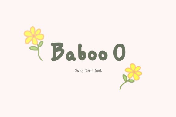 Baboo O Typeface for Modern Small Business Branding