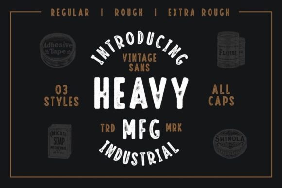 Heavy Mfg Typeface for Bold Campaign Headlines