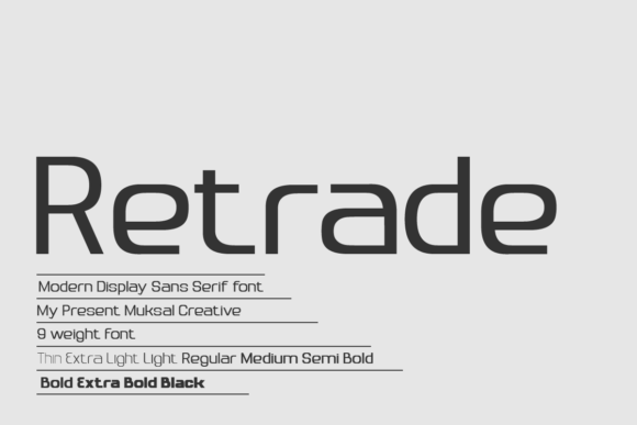 Retrade Typeface: A Modern Sans Serif for Branding