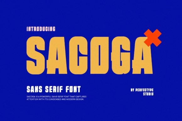 Sacoga Typeface for Modern Brand Identity